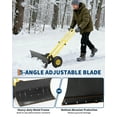 thumbnail image 1 of Kojooin Pelle à Neige Robuste avec Roues, Pousse-Neige à Double Poignée avec Angle et Hauteur Réglables, 1 of 7