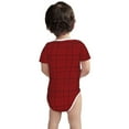 thumbnail image 3 of Xecao Red Black Houndstooth Pattern Baby Climbing Bodysuit Short Sleeve Onesie Unisex 0-12 Months Baby Shirt Newborn Outfits Crotch snap design-12 Months, 3 of 6