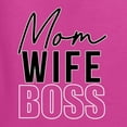 thumbnail image 5 of Wild Bobby, Mom Wife Boss Mother's Day Womens Graphic Tee, Fuschia, 3X-Large, 5 of 6