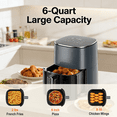 thumbnail image 2 of Aidoly 12-in-1 Air Fryer, 6-Quart Family Size Multi-Function for Roast, Bake, Broil, Dry, Proof, Reheat and More, with Viewing Window & 12 Cooking Modes, Grey, 2 of 8