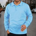 thumbnail image 2 of Krdevn Mens Shirts - Men's Trend Of Fall and Winter Tops Shirt Texture Texture Men's Sports Shirt,Mens Fall Shirts,Color:Sky Blue,Size:XXL, 2 of 5