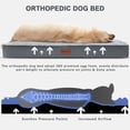 thumbnail image 2 of MIHIKK Cama ortopédica para perros medianos y grandes, cama de espuma para perros con funda extraíble, cama para mascotas lavable a máquina (35 x 22 x 3 pulgadas, gris oscuro), 2 of 5