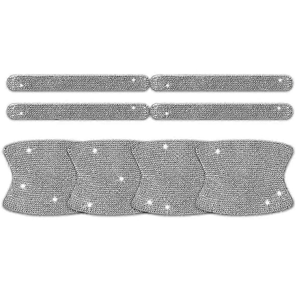 Rhinestone Car Door Handle Stickers - 8PCS Bling Car Accessories Crystal Glitter Door Handle Protec