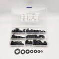 thumbnail image 4 of 340-Piece Hardened Steel Star-Shaped Lock Washers Set - 7 Sizes Internal Tooth Locking Gaskets, GB96-85 Standard, Durable Bearing Fixture Retaining Rings for Mechanical Repair & DIY Projects, 4 of 5
