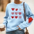 thumbnail image 2 of RKSTN Women's Valentine's Day Sweatshirts Oversized Crewneck Valentines Heart Graphic Print Hoodless Sweatshirt Womens Casual Plus Size Round Neck Loose Comfy Sweatshirt Fall Spring Clothes, 2 of 6