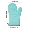 thumbnail image 3 of Non-Slip Silicone Oven Gloves-Heat Up to 250°C Microwave & Baking Safe Blue Gray 11.8" x 7.4" Kitchen Protective Mitts, 3 of 6