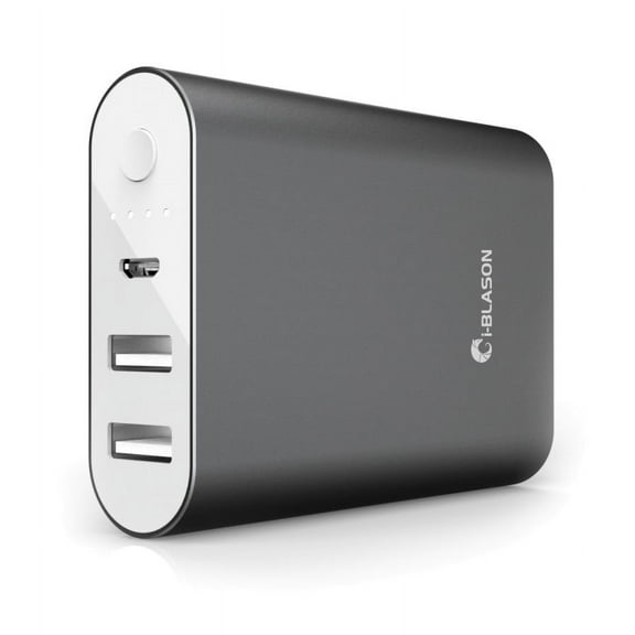 iPhone Battery, i-Blason Aero 7800 mAh Battery Portable USB Charger Power Bank - Intelli-Charge Wide Compatibility, Fast Charging, High Capacity - For Apple iPhone Samsung Galaxy and More (Black)