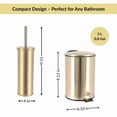 thumbnail image 5 of Brushed Gold Bathroom Set – 0.8 Gal Trash Can and Toilet Bowl Brush, 5 of 8