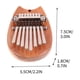 thumbnail image 3 of Piano miniatura de pulgar de madera maciza de 8 tonos | Kalimba portátil para dedos con teclas de acero refinado | Instrumento musical ligero con cordón | Regalo musical compacto de una pieza, 3 of 5