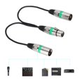 thumbnail image 4 of XLR Splitter Cable, Safe Beautiful And Durable XLR Adapter With Zinc Alloy Shell Plug For Mixers Microphones Speakers, Amplifiers, Stage Lights Control, 4 of 8