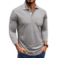 thumbnail image 1 of pstuiky camisas de manga larga para hombre, Cárdigan informal de manga larga con botones y bolsillo para hombre camisetas de hombre m, 1 of 7