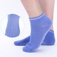 thumbnail image 5 of D-GROEE 1 Pair Unisex Non Slip No-Skid Socks with Grips, Polyester Thin Socks Yoga Socks, For Hospital, Yoga, Pilates, Barre, Grippy Ankle Sock, 5 of 8