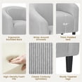 thumbnail image 6 of Renwick Corduroy Fabric Accent Barrel Chair with Elastic Foam Fills, Set of 2, Light Gray, 6 of 9