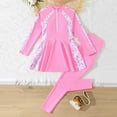 thumbnail image 4 of Zylarhe Rash Guard for Girls, Girls Long Sleeve Rash Guard Two Piece Swimsuit for Girls UPF 50+ Floral Print Zipper Front Beach Swimwear 7- Years Practical Sun and Play 8-9 Years Pink, 4 of 8