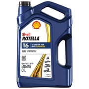 (5 pack) Shell Rotella T6 Full Synthetic 15W-40 Diesel Engine Oil, 1 Gallon