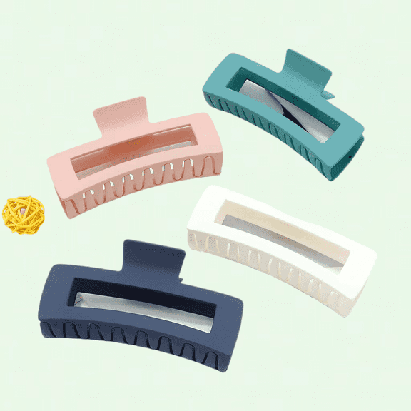 XL Giant Hair Clips, 4pcs 5-inch Large Claw Clips for Thick Hair (Warm)