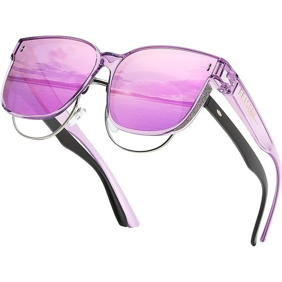 Sunglasses Fit Over Glasses Oversized Polarized Shiny for Women Sunglasses UV400 B0269