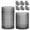 Gray, variant on Hobnail Drinking Glasses Set of 12, 12 Oz Highball Glasses & 10 Oz Cocktail Glasses, Clear Embossed Boho Glass Cups Kitchen Bar Tumbler Glassware Set for Whiskey, Beer, Juice, Milk