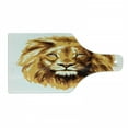 thumbnail image 1 of Safari Cutting Board, Illustration of the Lion Biggest Cat in Africa Animal in Tropics Art Print, Tempered Glass Cutting and Serving Board, Wine Bottle Shape, Orange and White, by Ambesonne, 1 of 1