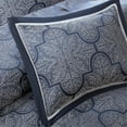 thumbnail image 6 of 8 Piece Jacquard Comforter Set-Color:Navy,Size:Cal King, 6 of 7