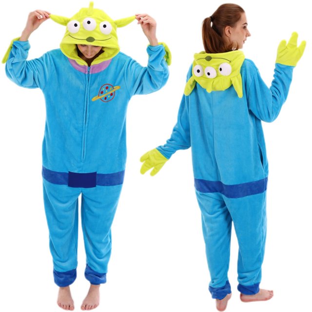 Disfraz de pijama COSUSKET Aliens de franela para Halloween