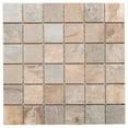 thumbnail image 3 of The Tile Life Wells Stone Slate 2" x 2" Multi Brown Porcelain Mosaic Tile, Case of 11, 3 of 9