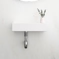 thumbnail image 2 of White Ceramic Bathroom Sink - Wall Mounted, 14.65x7.46 Inch, Stain , Rectangular, Faucet Hole Given Mount White, Supplied, 2 of 6