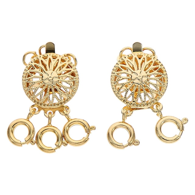 MasteelfCA 2pcs Necklace Layering Buckles Necklace Layering Clasps Necklace Clasp Necklace Separator