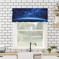 thumbnail image 4 of Valance Curtains for Kitchen Window, Blue Universe Space Beautiful Galaxy Rod Pocket Valances Window Treatments Short Curtains for Bedroom/Living Room,54" X 18" -1 Panel,, 4 of 5