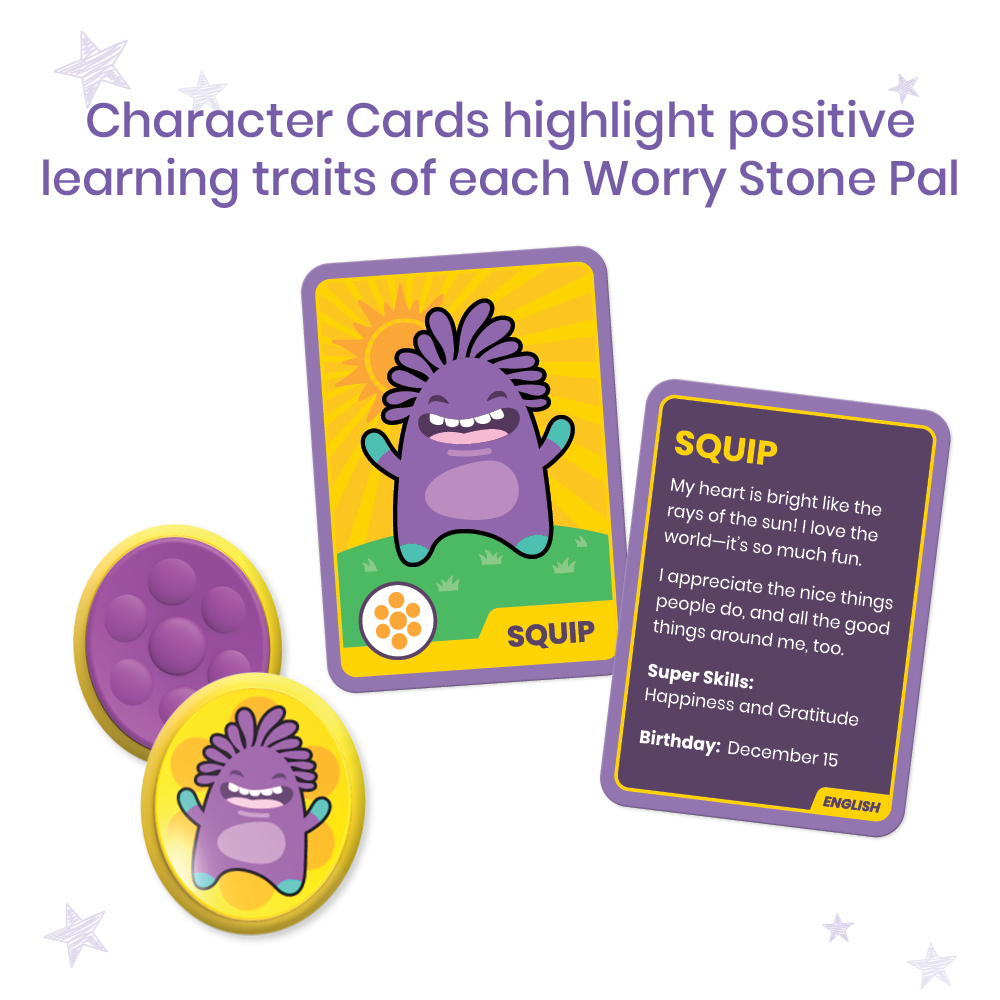 hand2mind Worry Stone Pals Sensory Wristband​, Worry Stones for Anxiety, Fidget Toys