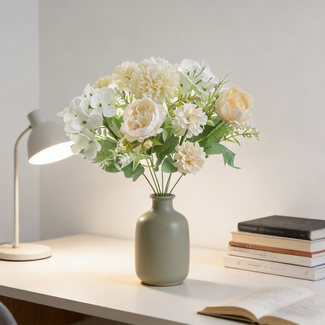 Artificial Rose Decor Bouquet Ideal Esthetic Floral Arrangements Decor For Mom's Day Wedding Living Room Holiday Or Everyday Decorations