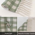 thumbnail image 6 of Sage Green Buffalo Plaid Washable Area Rug 3'x5',Farmhouse Green White Checkered Woven Cotton Tassels Kitchen Rugs,Non Slip Indoor Door Mat Throw Carpet for Entryway Living Room Nursery Laundry Room, 6 of 9