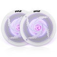 thumbnail image 2 of 2 x Pyle Marine 4" 2-Way 100W Audio White Stereo LED Speakers, Pyle Waterproof 600 Watt Bluetooth 2-Channel Boat Yacht Amplifier System, Enrock Marine-Grade 18-Gauge Speaker Wire, 2 of 4
