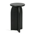 thumbnail image 5 of Kate and Laurel Sora Modern Wooden Round Drink Table, 12 x 12 x 22, Black, Transitional Wood End Table for Use as Indoor Plant Stand or Living Room Mini Table, 5 of 10