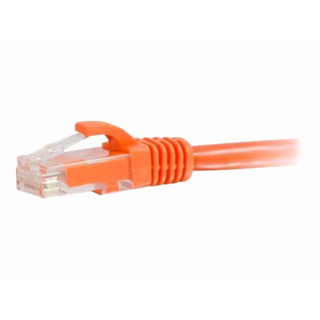C2G 50ft Cat6 Snagless Unshielded (UTP) Ethernet Cable - Cat6 Network Patch Cable - PoE - Orange - Patch cable - RJ-45 (M) to RJ-45 (M) - 50 ft - CAT 6 - molded, snagless - orange
