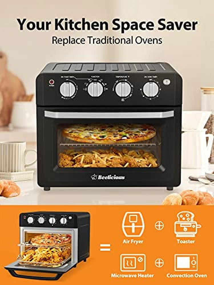 Beelicious® 32QT Extra Large Air Fryer Toaster Ovens Pro, with Rotisserie  and Dehydrator, Smart Digital Toaster Oven Air Fryer Combo, Digital