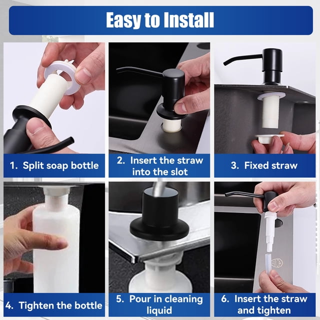 Kearding Dispensador de alto rendimiento de 350 ml, dispensador duradero y resistente a los arañazos que no obstruye para la cocina