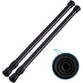 thumbnail image 1 of Tension Rods Shower 15.7 to 28 in Small Adjustable Curtain Window Rods in Extendable Telescopic Width Spring Cupboard Bars for Kitchen Utensils,Fit in The Spaces to Stay Up,2 Pack, 1 of 7