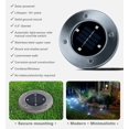 thumbnail image 4 of Bell+Howell Disk Lights Gunmetal Heavy Duty Outdoor Solar Pathway Lights 4 LED, 4 Pack, 4 of 6