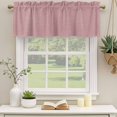 thumbnail image 3 of 2 Panels Nude Pink Valance for Windows, Farmhouse Burlap Solid Pink Color Modern Linen Texture Light Filtering Kitchen Curtains, Rod Pocket Window Treatment Curtain Valances for Living Room, 60"x18", 3 of 9