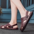 thumbnail image 5 of Cathalem Mens Athletic Sandals Compression Molded Footbed & Comfort Fit, Enhanced Grip Soles,Brown 44, 5 of 5