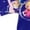 Mario Galaxy Blue, variant on Girls Button Front Top and Shorts Pajama Set, 2-Piece, Sizes 4-12