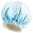 thumbnail image 2 of Silk Bonnet For Natural Hair, Satin Bonnet Silk Bonnet Hair Bonnet For Sleeping, Satin Bonnet For Hair Bonnets For Women, Blue, 2 of 7