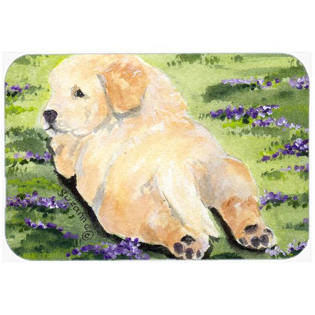 Carolines Treasures SS8833LCB Golden Retriever Glass Cutting Board- Large