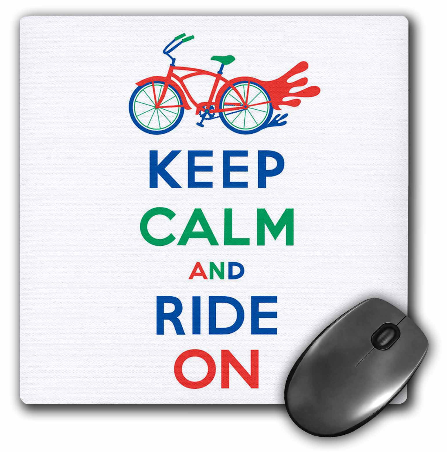 Keep Calm And Love Cycling Personalised Computer Mousemat 