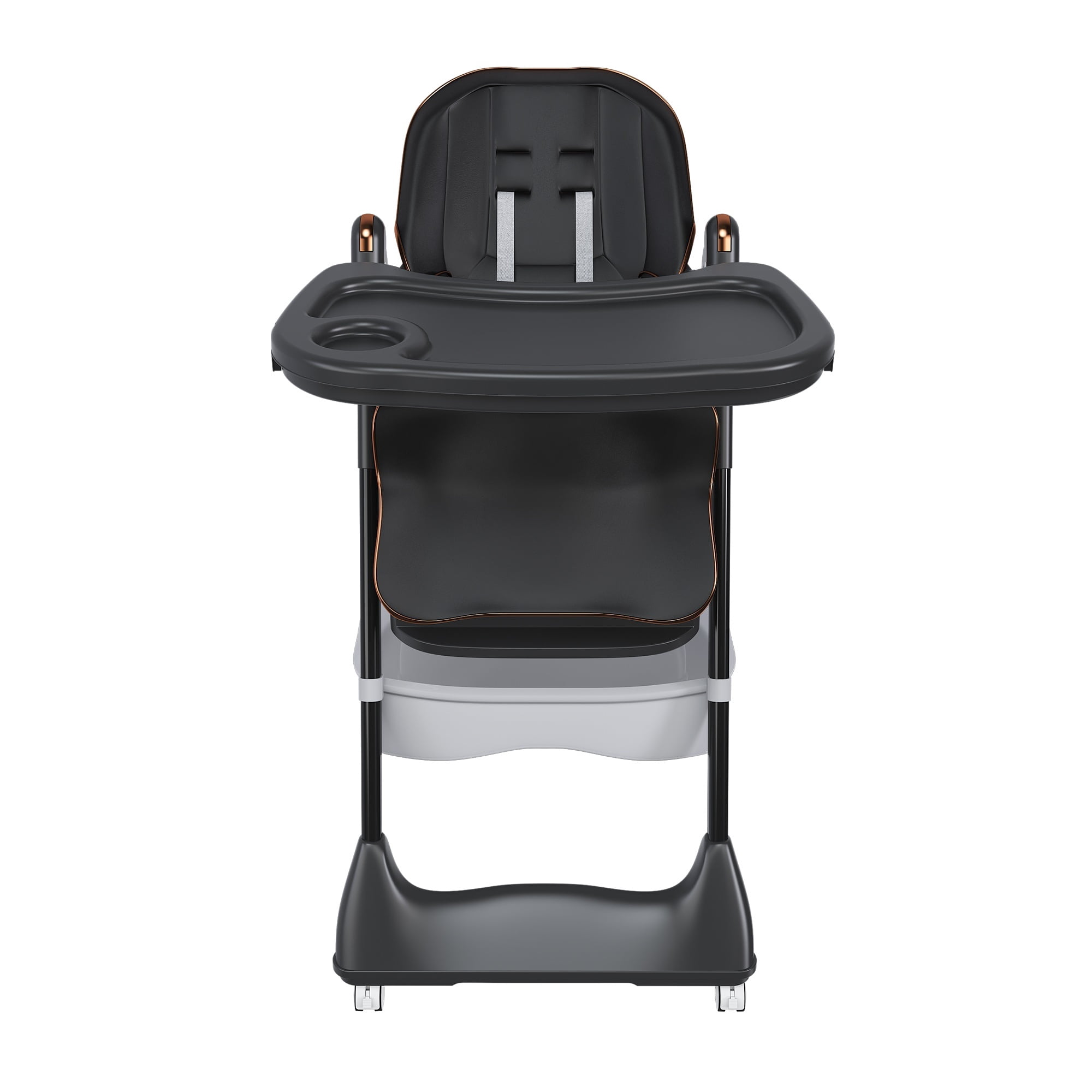 Alvantor Baby High Chair for Infant Portable Toddler Feeding Seat with Belt for Home, Dining Black