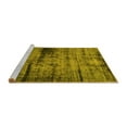 thumbnail image 2 of Ahgly Company Machine Washable Indoor Square Persian Yellow Bohemian Area Rugs, 7' Square, 2 of 4