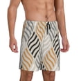 thumbnail image 2 of Naloa Geometric Men's Short Pajama Pants, Lounge Comfort Shorts with Elasticized Waistband and Side Pockets - XX-Large, 2 of 9