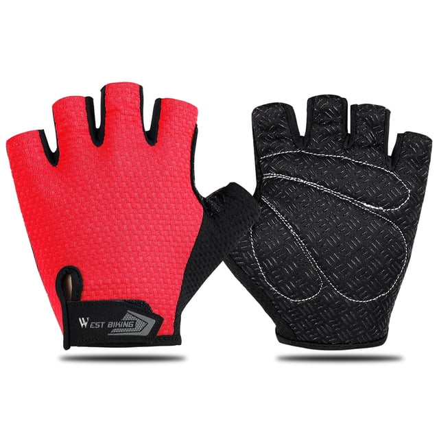Gant de Vélo de Route Demi-Doigts Sport Course Absorbant les Chocs Respirant