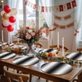 thumbnail image 5 of Black White Round 13 Inch Placemats Set of 2, Gradient Gray Monochrome Minimalist Stripe HeatResistant Non Slip Place Mats for Dining Table, Wipeable Braided Kitchen Table Mats for Housewarming, 5 of 9